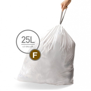 Simplehuman vuilniszakken / met trekband / code F / 25 liter / 20 stuks