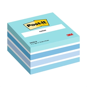 3M 2028B Post-it notes kubus / 76 x 76 mm / pastelblauw / 450 vel