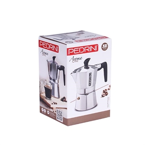 Pedrini 9083-3 espresso koffiemaker / 3 kopjes / aluminium / zilver