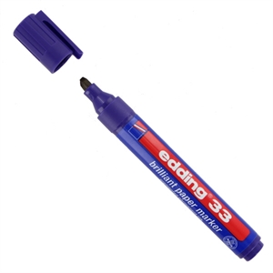 Edding 33 brilliant paper marker / paars / beitelvormige punt / 1-5 mm