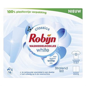 Robijn Classics wasstrips / Stralend Wit / 16 wasstrips