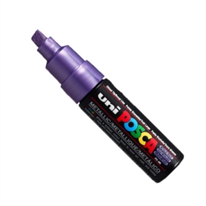 POSCA PC-8K verfmarker / metallic paars / beitel punt / 8 mm