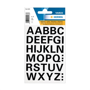 Herma 4163 A-Z etiketten / 15 mm / zwart / 36 etiketten
