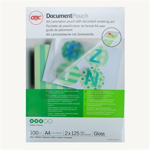 GBC lamineerhoes 3200723 / glazend / 2x125 micron / 100 stuks