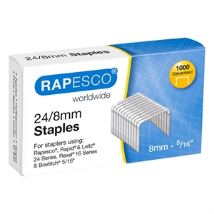 Rapesco 24/8 nietjes / standaard / gegalvaniseerd / tot 40 vel / 1000 stuks