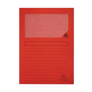 Exacompta 50105E venstermap / A4 / rood / 100 stuks