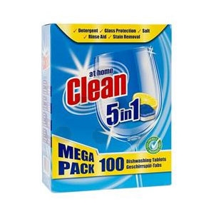 At Home Clean vaatwastabletten 5-in-1 / 100 stuks