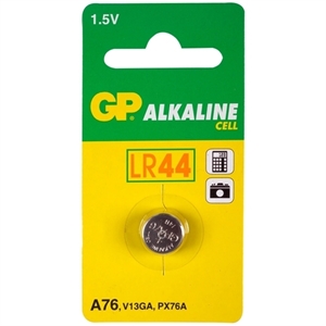 GP knoopcel batterij LR44 / A76 / alkaline / 1 stuk