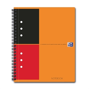Oxford International collegeblok / A5 / gelinieerd / oranje / 12-gaats / 80 vel