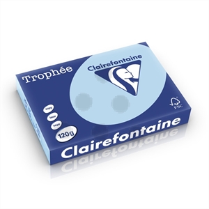 Clairefontaine papier / helblauw / A4 / 120 gr. / 250 vel