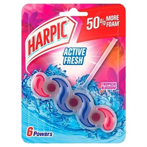 Harpic Active Fresh 6 Toiletblok / Tropische Bloemen / 39 gram