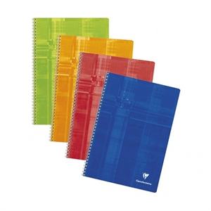 Clairefontaine spiraalblok assorti / A4 / gelinieerd / 90 gr. / 50 vel / 10 stuks