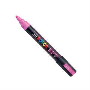 POSCA PC-5M verfmarker / neon roze / ronde punt / 1,8 - 2,5 mm