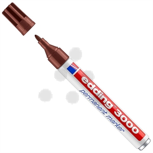 Edding 3000 permanent marker / bruin / ronde punt / 1,5 - 3 mm