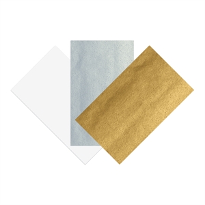 Folia zijdepapier / gold and silver / 3 stuks
