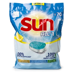 Sun All-in-1 vaatwastabletten / Lemon / 70 tabs