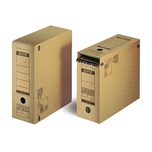 Leitz 6086 archiefdoos met afsluitklep / A4 / karton / natuurbruin / 10 stuks