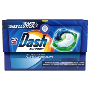 Dash 3-in-1 Pods / Witter Dan Wit / 20 tabs