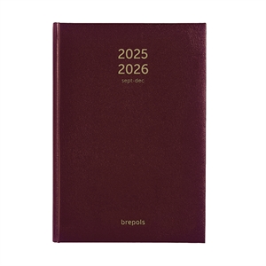 Brepols Bretime Lima 16 maanden weekagenda / met uurindeling / bordeaux / 6-talig / 2025-2026