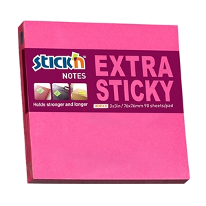 Stick'n extra sticky notes / 76 x 76 mm / magenta / 90 vel