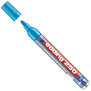 Edding 250 whiteboard marker / lichtblauw / ronde punt / 1,5 - 3 mm