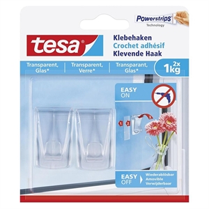 Tesa 777735-00000-00 klevende haken / niet permanent / tot 1 kg (per haak) / 2 stuks