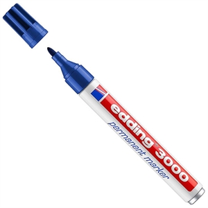 Edding 3000 permanent marker / blauw / ronde punt / 1,5 - 3 mm