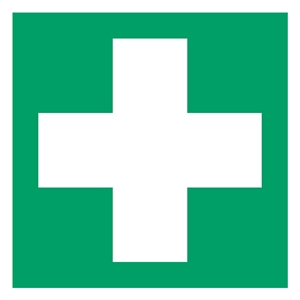 Djois waarschuwingsbord EHBO | kunststof / groen/wit / 200 x 200 mm