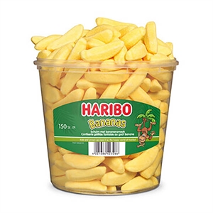 Haribo Schuim Bananen / in doos / 150 stuks
