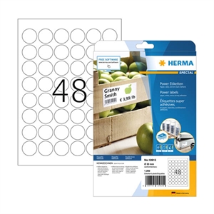 Herma Power 10915 etiketten / extra sterk / 30 mm / wit / 1200 etiketten