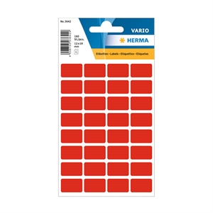 Herma 3642 multifunctionele etiketten / 12 x 18 mm / rood / 160 etiketten