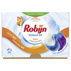 Robijn 3-in-1 Wascapsules / Stralend Wit / 26 wasbeurten