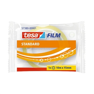 Tesa standaard plakband / transparant / 15 mm x 10 m