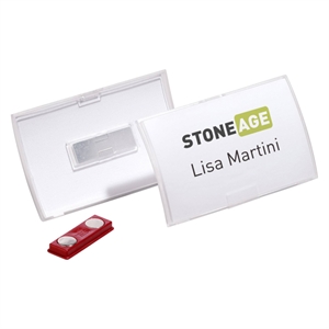 Durable 821219 naambadge met magneet / transparant / 10 stuks