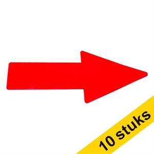 Djois zelfklevend vloermarkeringssymbool / pijl / rood / 10 stuks