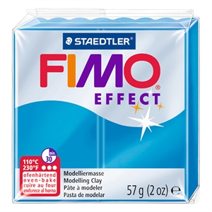 Fimo 8020-374 klei effect / transparant blauw / 57 gram