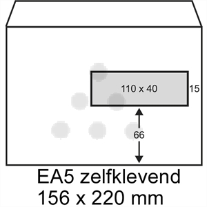 Raadhuis 202550 dienst envelop / zelfklevend / EA5 / venster rechts / 156mm x 220mm / 500 stuks