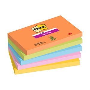 3M Post-It super sticky / 76 x 127 mm / Boost / 5 x 90 vel