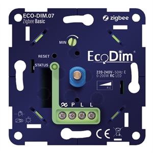 EcoDim LED-dimmer Zigbee DIM.07 / 0 – 200W / inbouw / fase afsnijding