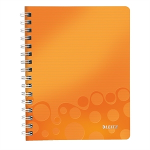 Leitz collegeblok 4641 WOW / A5 / geruit / oranje metallic / 80gr. / 80 vel