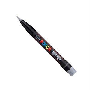 POSCA brush PCF-350 verfmarker / zilver / penseel punt / 1 mm
