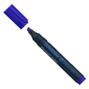 Schneider Maxx 250 permanent marker / blauw / schuine punt / 2-7 mm