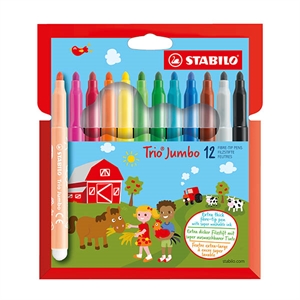 Stabilo Trio Jumbo viltstiften / 12 stuks