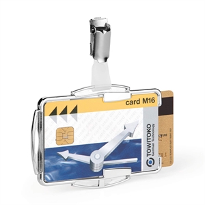 Durable 890223 RFID Secure naambadge duo met klem | transparant | 10 stuks