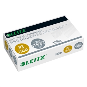 Leitz 55540000 24/6 Power Performance P3 nietjes / Standaard / wit / tot 30 vel / 1000 stuks