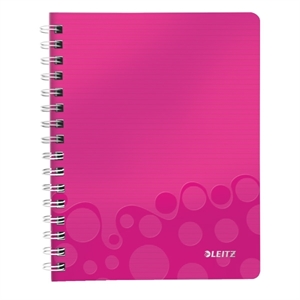 Leitz collegeblok 4639 WOW | A5 | gelinieerd | roze metallic | 80gr. | 80 vel