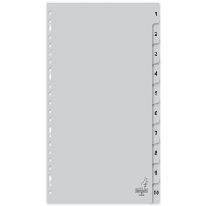 Kangaro G410CM A4 tabbladen / plastic / 1-10 / 23-gaats