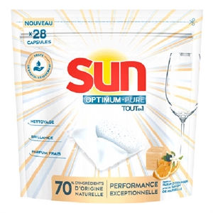 Sun Optimum All-in 1 Vaatwascapsules / Pure Oranjebloesem & Marseille / 28 tabs