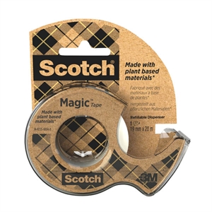 3M Scotch Magic gerecycleerde plakband met dispenser / transparant / 19 mm x 20 m