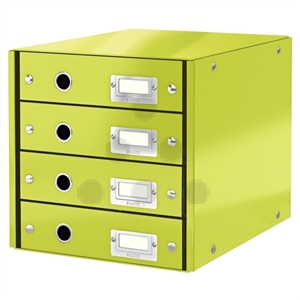 Leitz 6049 WOW ladeblok / groen metallic / 4 laden